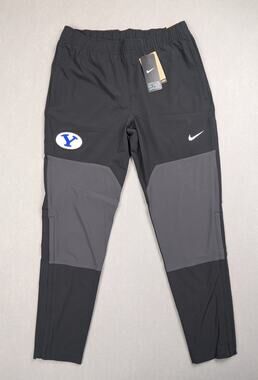 NWT Nike BYU Cougars Women’s Team Issued Woven Warm-Up Pants Medium Black/Gray
